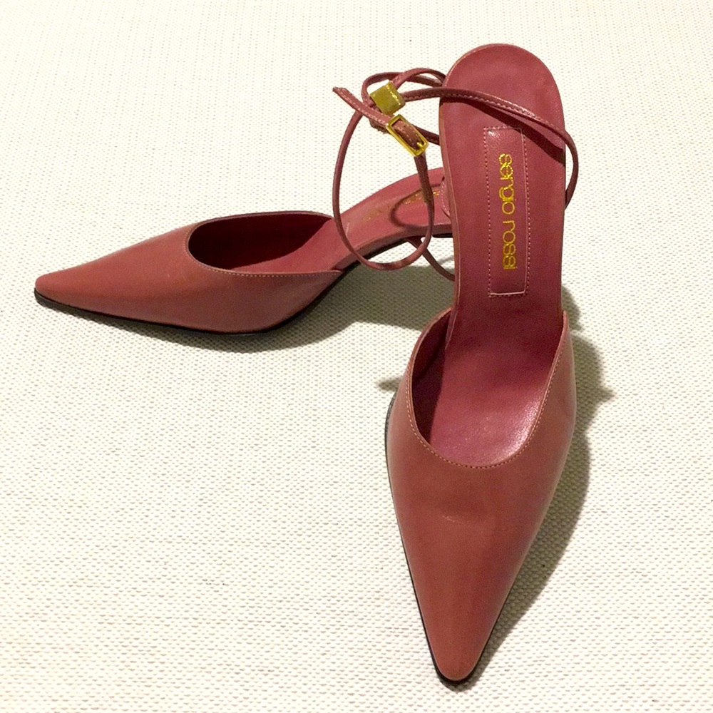 Sergio Rossi New Rose Taupe Leather Stilettos